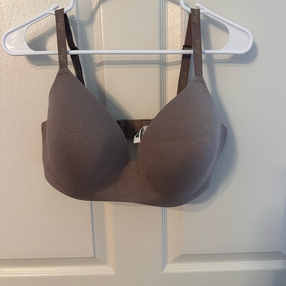 PINK Victoria's Secret Wear Everyday Wireless Bra in Taupe